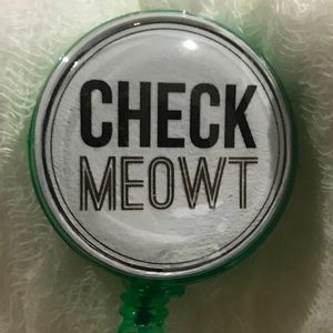 3/$25 check meowt badge reel